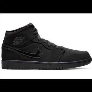 Jordan 1 Mid Triple Black
